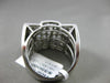 ESTATE EXTRA LARGE 1.93CT DIAMOND 14KT WHITE GOLD PYRAMID HANDCRAFTED RING