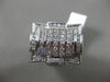 ESTATE EXTRA LARGE 1.93CT DIAMOND 14KT WHITE GOLD PYRAMID HANDCRAFTED RING