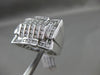 ESTATE EXTRA LARGE 1.93CT DIAMOND 14KT WHITE GOLD PYRAMID HANDCRAFTED RING