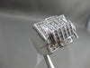 ESTATE EXTRA LARGE 1.93CT DIAMOND 14KT WHITE GOLD PYRAMID HANDCRAFTED RING