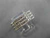 WIDE .50CT DIAMOND 14K WHITE GOLD 3 ROW FILIGREE SEMI ETERNITY ANNIVERSARY RING