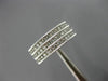 WIDE .50CT DIAMOND 14K WHITE GOLD 3 ROW FILIGREE SEMI ETERNITY ANNIVERSARY RING