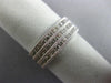 WIDE .50CT DIAMOND 14K WHITE GOLD 3 ROW FILIGREE SEMI ETERNITY ANNIVERSARY RING