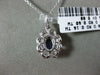 ESTATE LARGE 1.64CT OLD MINE DIAMOND & AAA SAPPHIRE 18KT WHITE GOLD OVAL PENDANT