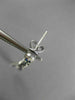 ESTATE LONG 1.22CT DIAMOND & SAPPHIRE 14KT WHITE GOLD CLASSIC TEAR DROP EARRINGS