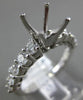 ESTATE .76CT DIAMOND 18KT WHITE GOLD 3D FOUR PRONG SEMI MOUNT ENGAGEMENT RING