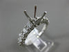 ESTATE .76CT DIAMOND 18KT WHITE GOLD 3D FOUR PRONG SEMI MOUNT ENGAGEMENT RING