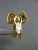 ESTATE LARGE 5.70CT DIAMOND MULTI GEM 14KT YELLOW GOLD 3D BOW CLIP ON EARRINGS