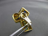 ESTATE LARGE 5.70CT DIAMOND MULTI GEM 14KT YELLOW GOLD 3D BOW CLIP ON EARRINGS