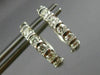 ESTATE .50CT DIAMOND 14KT WHITE GOLD 3D CLASSIC 5 STONE CHANNEL HUGGIE EARRINGS