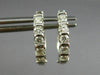 ESTATE .50CT DIAMOND 14KT WHITE GOLD 3D CLASSIC 5 STONE CHANNEL HUGGIE EARRINGS