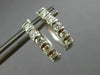 ESTATE .50CT DIAMOND 14KT WHITE GOLD 3D CLASSIC 5 STONE CHANNEL HUGGIE EARRINGS