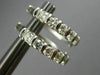 ESTATE .50CT DIAMOND 14KT WHITE GOLD 3D CLASSIC 5 STONE CHANNEL HUGGIE EARRINGS