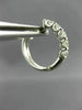 ESTATE .50CT DIAMOND 14KT WHITE GOLD 3D CLASSIC 5 STONE CHANNEL HUGGIE EARRINGS