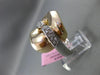 ESTATE LARGE .60CT DIAMOND 14KT TWO TONE GOLD 3D RECTANGULAR 2 ROW PAVE FUN RING