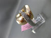ESTATE LARGE .60CT DIAMOND 14KT TWO TONE GOLD 3D RECTANGULAR 2 ROW PAVE FUN RING