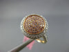 ESTATE WIDE .69CT WHITE & PINK DIAMOND 18KT WHITE & ROSE GOLD 3D CIRCULAR RING