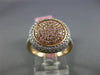 ESTATE WIDE .69CT WHITE & PINK DIAMOND 18KT WHITE & ROSE GOLD 3D CIRCULAR RING