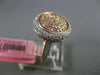 ESTATE WIDE .69CT WHITE & PINK DIAMOND 18KT WHITE & ROSE GOLD 3D CIRCULAR RING