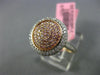 ESTATE WIDE .69CT WHITE & PINK DIAMOND 18KT WHITE & ROSE GOLD 3D CIRCULAR RING