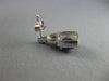 ESTATE 2.02CT DIAMOND & AMETHYST 14KT WHITE GOLD 3D SQUARE HALO HANGING EARRINGS