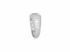 ESTATE 1.09CT DIAMOND & AAA SAPPHIRE 14KT WHITE GOLD SQUARE HALO MATTE MENS RING
