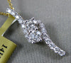 ESTATE .50CT DIAMOND 14KT TWO TONE GOLD TWO STONE JOURNEY LOVE FLOATING PENDANT