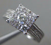 ESTATE LARGE .75CT DIAMOND 14KT WHITE GOLD 3D MILGRAIN FRIENDSHIP PROMISE RING