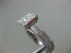 ESTATE LARGE .75CT DIAMOND 14KT WHITE GOLD 3D MILGRAIN FRIENDSHIP PROMISE RING