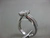 ESTATE LARGE .75CT DIAMOND 14KT WHITE GOLD 3D MILGRAIN FRIENDSHIP PROMISE RING