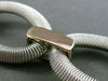 ESTATE WIDE .95CT DIAMOND 14KT WHITE & ROSE GOLD 3D MESH OVAL LINK BRACELET
