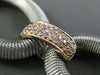 ESTATE WIDE .95CT DIAMOND 14KT WHITE & ROSE GOLD 3D MESH OVAL LINK BRACELET