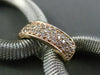 ESTATE WIDE .95CT DIAMOND 14KT WHITE & ROSE GOLD 3D MESH OVAL LINK BRACELET