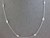 ESTATE LARGE 1.5CT DIAMOND 14KT WHITE GOLD INSIDE OUT BY THE YARD LOVE NECKLACE