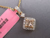 .69CT WHITE & FANCY YELLOW DIAMOND 18KT WHITE & ROSE GOLD 3D SQUARE HALO PENDANT