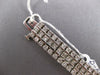 ESTATE WIDE 14.30CT DIAMOND 14KT WHITE GOLD ROUND & PRINCESS 3D TENNIS BRACELET