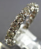 1.12CT DIAMOND 14KT WHITE GOLD 3D SHARED PRONG ETERNITY WEDDING ANNIVERSARY RING