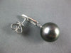 .45CT DIAMOND & AAA TAHITIAN PEARL 18K WHITE GOLD 3D CLASSIC BAR HANGING ARRINGS