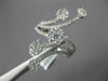 ESTATE LARGE 1.15CT DIAMOND 18K WHITE GOLD MULTI ROW FLOWER CRISS CROSS FUN RING