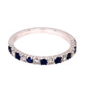 .45CT DIAMOND & AAA SAPPHIRE 18KT WHITE GOLD 3D SEMI ETERNITY ANNIVERSARY RING