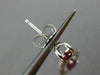 ESTATE 1.50CT DIAMOND & AAA RUBY 14KT WHITE GOLD TEAR DROP PEAR HANGING EARRINGS