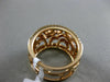 ESTATE WIDE .97CT DIAMOND 18KT ROSE GOLD OPEN FILIGREE SEMI ETERNITY FUN RING