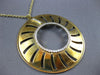 ESTATE LARGE .66CT DIAMOND 14KT YELLOW GOLD 3D ROUND SUNBURST FLOATING PENDANT
