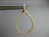 LARGE 1.07CT DIAMOND 14KT YELLOW GOLD 3D OPEN TEAR DROP SIDEWAY HANGING EARRINGS