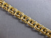 ESTATE LONG 14K YELLOW GOLD CLASSIC HANDCRAFTED SOLID DOUBLE LINK CHARM BRACELET