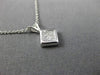 ESTATE .20CT DIAMOND 14K WHITE GOLD 3D CLASSIC INVISIBLE SQUARE FLOATING PENDANT