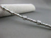 ANTIQUE 1.55CT DIAMOND 14KT WHITE GOLD BEZEL LINK TENNIS BRACELET 7.25 INCH #116