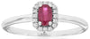 .31CT DIAMOND & AAA RUBY 14K WHITE GOLD 3D OVAL & ROUND SQUARE HALO OCTAGON RING