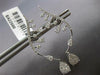 .90CT DIAMOND 14KT WHITE GOLD 3D ROUND & PEAR SHAPE MULTI LEAF HANGING EARRINGS