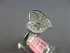 ESTATE .27CT DIAMOND 18KT WHITE GOLD 3D CLASSIC DOUBLE HEART LOVE RING